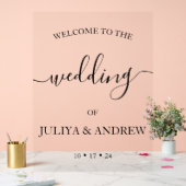 Minimalistischer trendiger Empfang Acrylschild (Hochzeit)