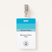 Minimalistischer Trendname des Unternehmensmitarbe Ausweis (Vorderseite mit Klammer)