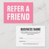 Minimalistischer Trendsetter bezeichnen einen Freu Empfehlungskarte (Vorne/Hinten)