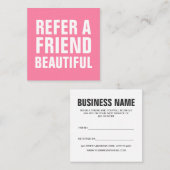 Minimalistischer Trendsetter verweisen auf einen F Empfehlungskarte (Vorne/Hinten)