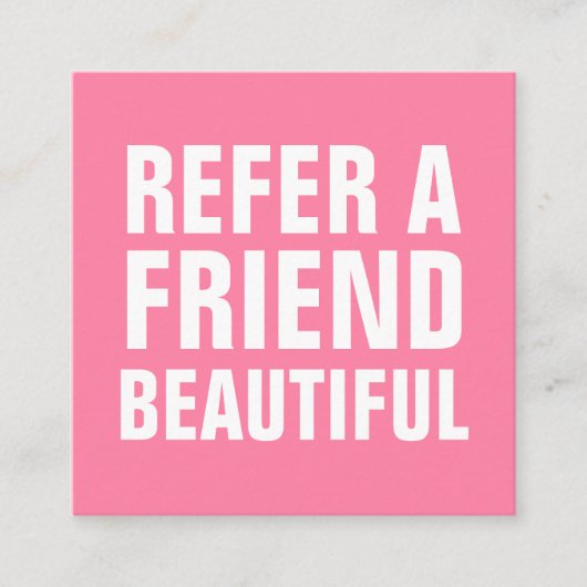 Minimalistischer Trendsetter verweisen auf einen F Empfehlungskarte (Vorderseite)