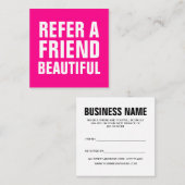 Minimalistischer Trendsetter verweisen auf einen F Empfehlungskarte (Vorne/Hinten)