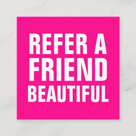 Minimalistischer Trendsetter verweisen auf einen F Empfehlungskarte (Vorderseite)