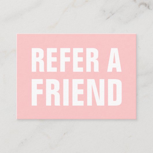 Minimalistischer Trendsetter verweisen auf Pastell Empfehlungskarte (Vorderseite)