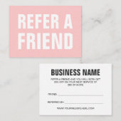 Minimalistischer Trendsetter verweisen auf Pastell Empfehlungskarte (Vorne/Hinten)