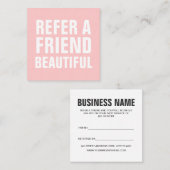 Minimalistischer Trendsetter verweisen auf Pastell Empfehlungskarte (Vorne/Hinten)