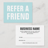 Minimalistischer Trendsetter verweisen auf Pastell Empfehlungskarte (Vorne/Hinten)