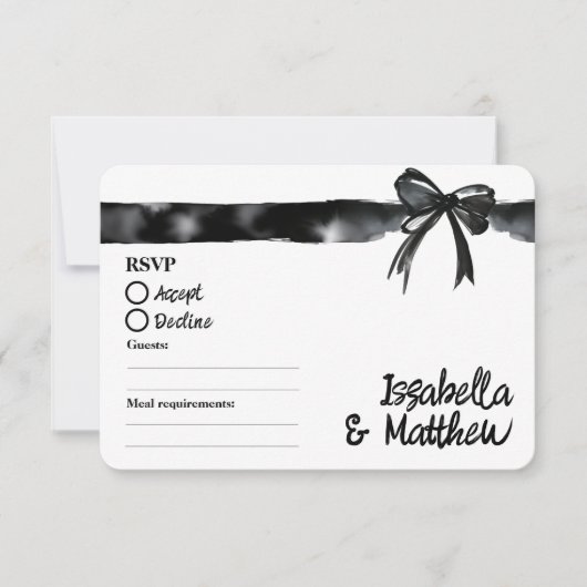 Minimalistischer Trendy Wedding RSVP (Vorderseite)