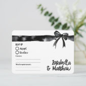 Minimalistischer Trendy Wedding RSVP Karte (Stehend Vorderseite)