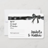 Minimalistischer Trendy Wedding RSVP Karte (Vorderseite)