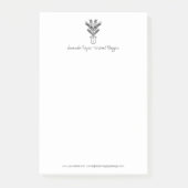 Minimalistischer Tropenpalmenbaum Post-it Klebezettel (Vorderseite)