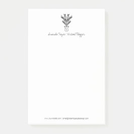 Minimalistischer Tropenpalmenbaum Post-it Klebezettel