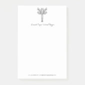 Minimalistischer Tropenpalmenbaum Post-it Klebezettel (Vorderseite)