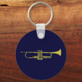 Minimalistischer Trumpet-Schlüsselanhänger Schlüsselanhänger (Vorderseite)