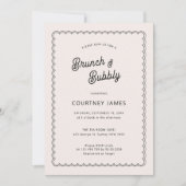 Minimalistischer und einfacher geschmolzener Brunc Einladung (Vorderseite)