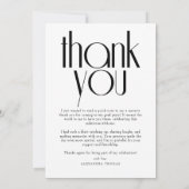 Minimalistischer und moderner Arch Foto Abschluss Dankeskarte (Rückseite)