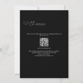 Minimalistischer und moderner Black QR Code 2 bei Einladung (Rückseite)