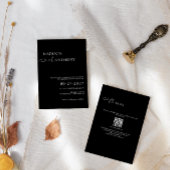 Minimalistischer und moderner Black QR Code 2 bei  Einladung