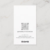Minimalistischer und moderner einzelner Foto-QR-Co Visitenkarte (Rückseite)