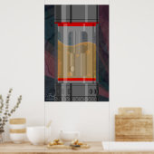 Minimalistischer Unterbehälter Poster (Küche)