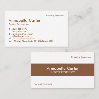 Minimalistischer Unternehmer Professional Beige We Visitenkarte