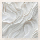 Minimalistischer Untersetzer aus weißem Marmorwell (Vorderseite)