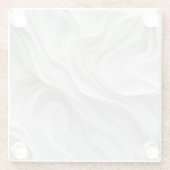 Minimalistischer Untersetzer aus weißem Marmorwell (Rückseite)