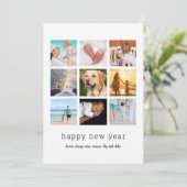 Minimalistischer Urlaub 9 Fotokarte Einladung (Stehend Vorderseite)