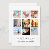 Minimalistischer Urlaub 9 Fotokarte Einladung (Vorne/Hinten)