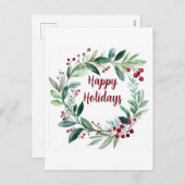 Minimalistischer Urlaub Feiertagspostkarte (Vorne/Hinten)