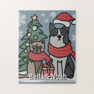 Minimalistischer Urlaub für Katzen und Hunde Puzzle