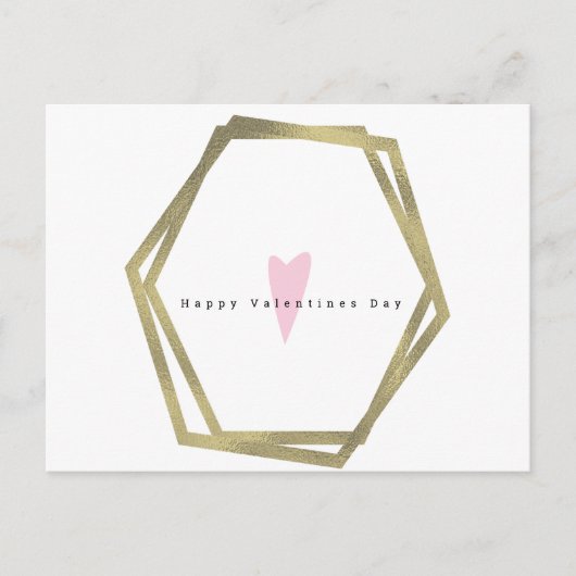 Minimalistischer Valentinstag Einfache Geo-Imitate Postkarte (Vorderseite)