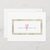 Minimalistischer Valentinstag Einfache Herzklopfen Postkarte (Vorne/Hinten)