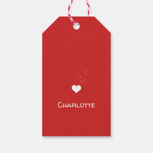 Minimalistischer Valentinstag Geschenkanhänger (Rückseite)