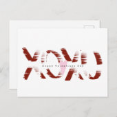 Minimalistischer Valentinstag Hand Lettergrunge Postkarte (Vorne/Hinten)