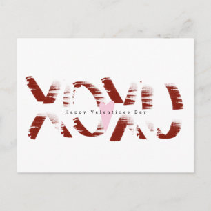 Minimalistischer Valentinstag Handlettering Grunge Postkarte