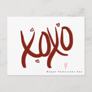 Minimalistischer Valentinstag Handlettering Herzen Postkarte