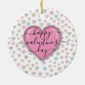Minimalistischer Valentinstag Keramik Ornament (Hinten)