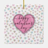 Minimalistischer Valentinstag Keramikornament (Rückseite)