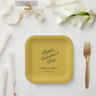 Minimalistischer Valentinstag Liebe Thema Pappteller