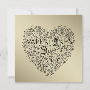 Minimalistischer Valentinstag Line Art Feiertagskarte