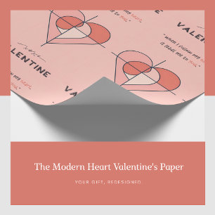 Minimalistischer Valentinstag mit Herz und Zitat Geschenkpapier