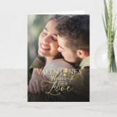 Minimalistischer Valentinstag Moderne Foto-Kalligr Karte (Vorderseite)