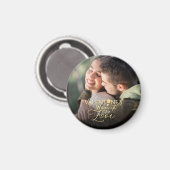 Minimalistischer Valentinstag Moderne Foto-Kalligr Magnet (Vorderseite/Rückseite)