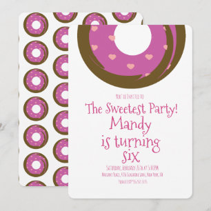 Minimalistischer Valentinstag Schokoladen-Donut Ge Einladung
