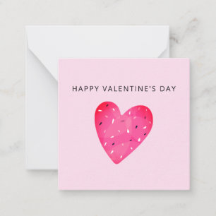 Minimalistischer Valentinstag  Watermelon Liebe Mitteilungskarte