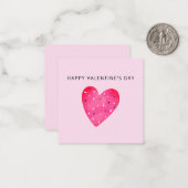 Minimalistischer Valentinstag  Watermelon Liebe Mitteilungskarte (Vorderseite/Rückseite Beispiel)