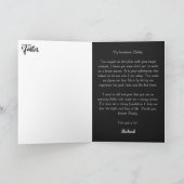 Minimalistischer Vater 3 Foto Collage Vater person Karte (Innenseite)