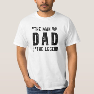 Minimalistischer Vater mit Schwarz und Weiß T-Shirt