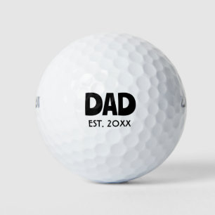 Minimalistischer VATER   Personalisierte EST. Jahr Golfball